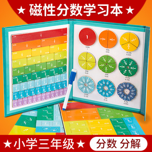 Magnetic Fraction Teaching Aids Disc Equal Fraction Disk Demonstration Preliminary Understanding of Fractions Teaching Aids for Third Grade Students