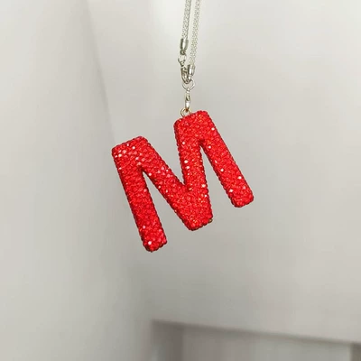 Car hanging — Cross-border letter clay car - m-big-red-letter-car-pendant