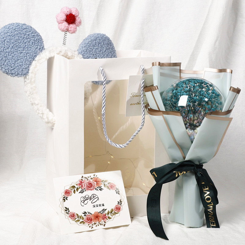 Sanba diosa Festival creativo estrella bola cielo estrellado ramo seco para niños y niñas, esposa y novias regalo de cumpleaños