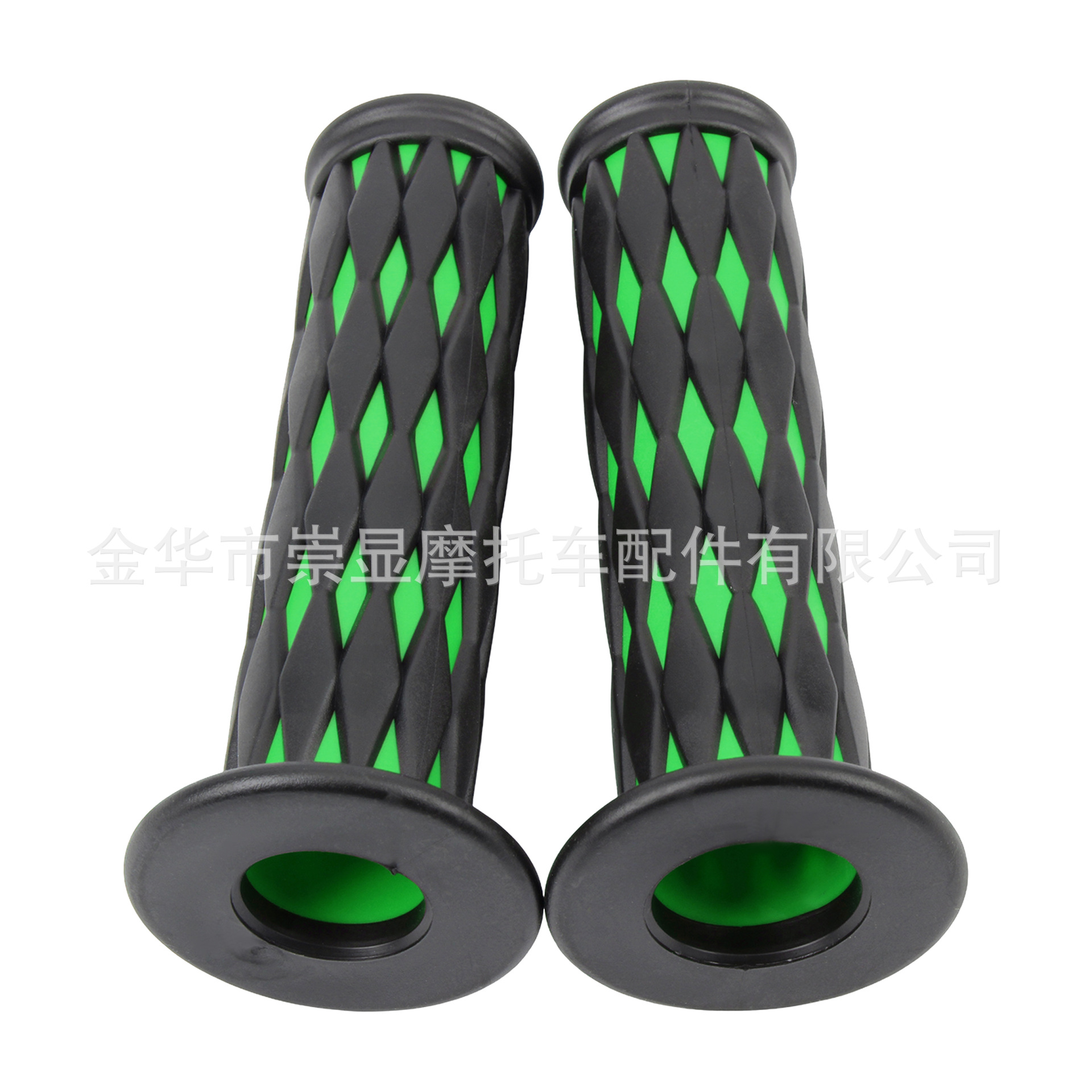 Factory Direct Sales of Motorcycle Electric Vehicle Modification Accessories, Two-Color Checkered Handlebar Soft Rubber Horn-Shaped Grip Covers for All Seasons, Wholesale