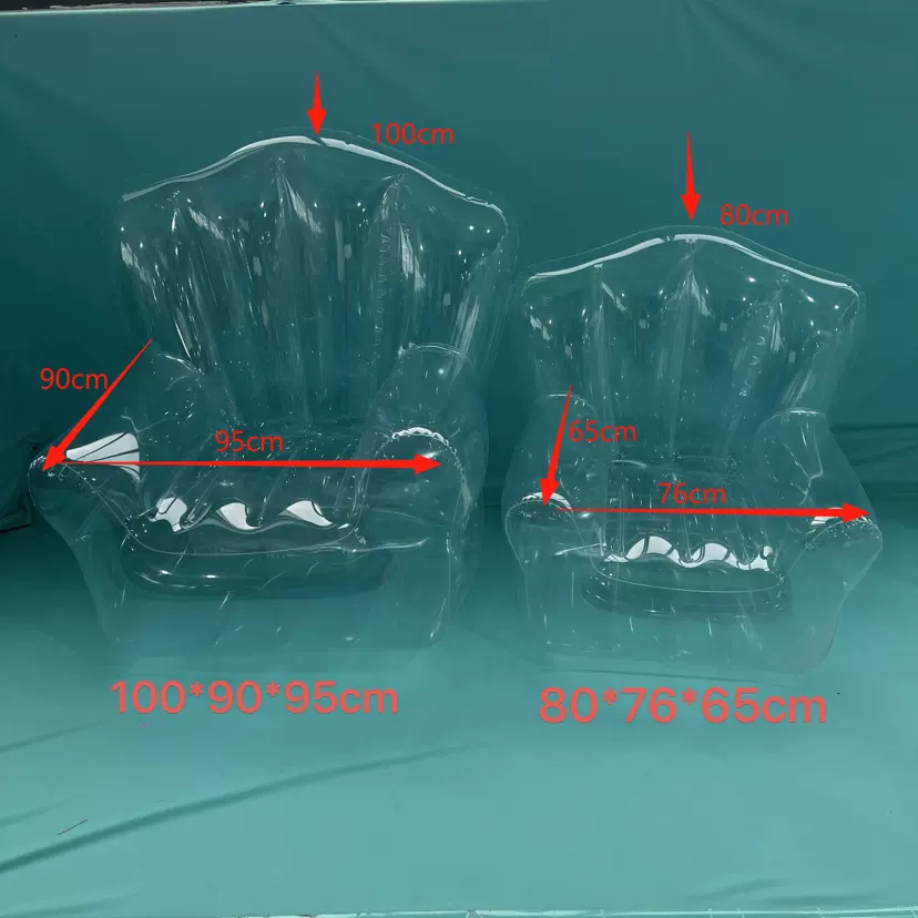 透明充气沙发户外成人家用网红拍照透明PVC懒人沙发户外展览沙发