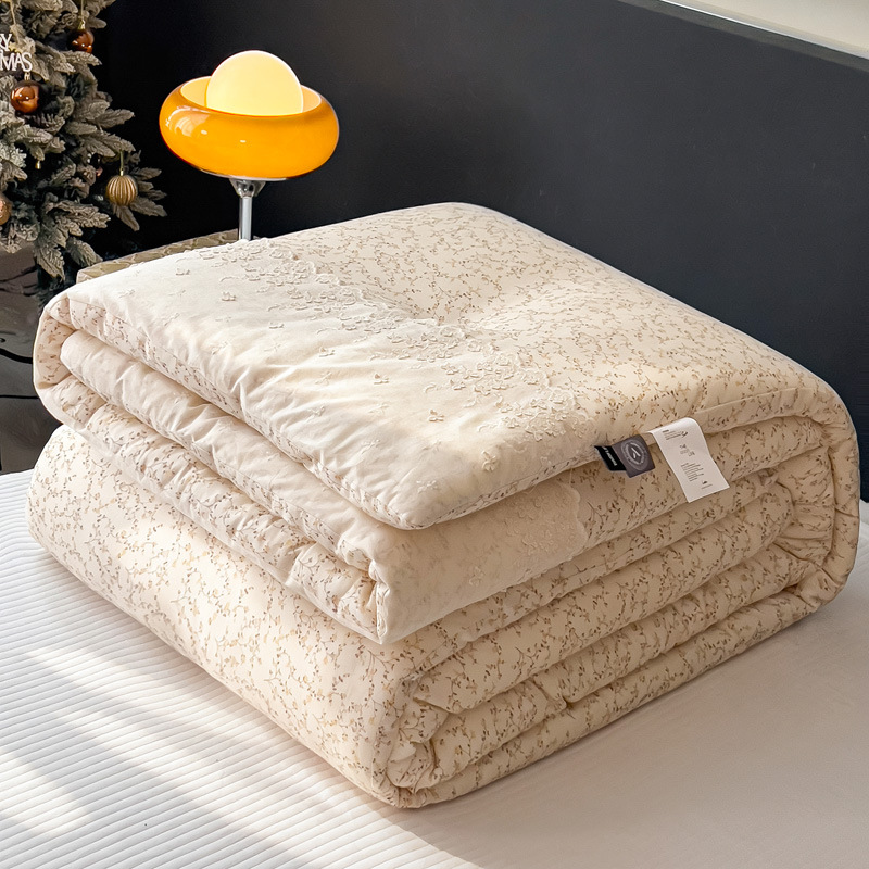 Machine Washable Cotton Double-Layer Yarn Soybean Quilt Winter Quilt Thickeneded Warm Cotton Quilt Core Quilt Single Spring & Fall Air-Conditioned Quilt