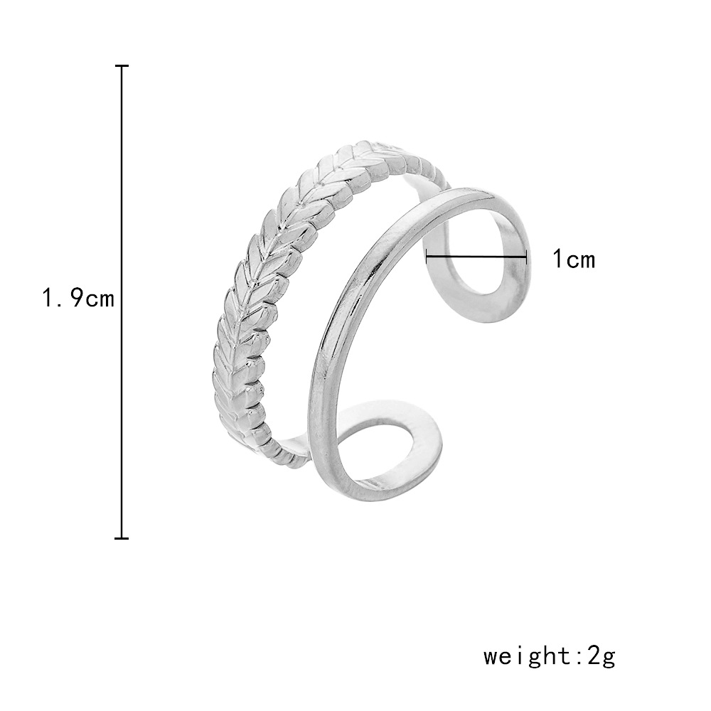 6g Weight Open Ring Classification Adjustable Ring Size 1 Piece Quantity Daily Occasion Stainless Steel Material Star, Heart Shape Pattern Women'S Gender Plating Design Simple Style Style Simple Style Star Heart Shape Stainless Steel Plating Open Ring 1 Piece 63