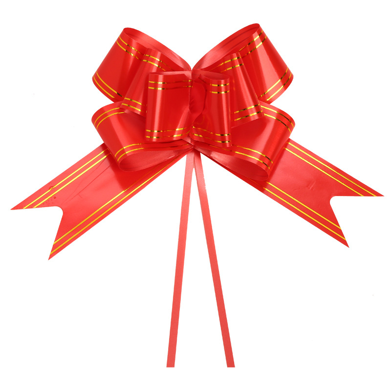 Borde dorado mano tire flor arco cinta regalo embalaje tire flor suministros de la sala de bodas boda decoración del coche de la boda tire Flor al por mayor