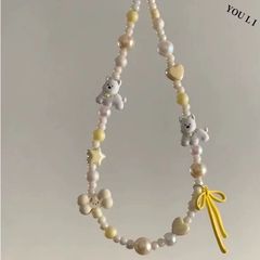 黃色西高地小狗手機鏈卡通小眾掛繩ccd相機掛件防摔女款可愛ins風