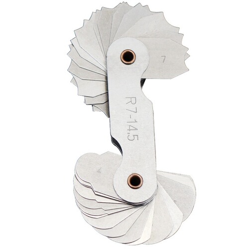 Stainless steel radius gauge radius template R gauge arc radius gauge r gauge arc ruler 1-6.5 7-14.5 15-