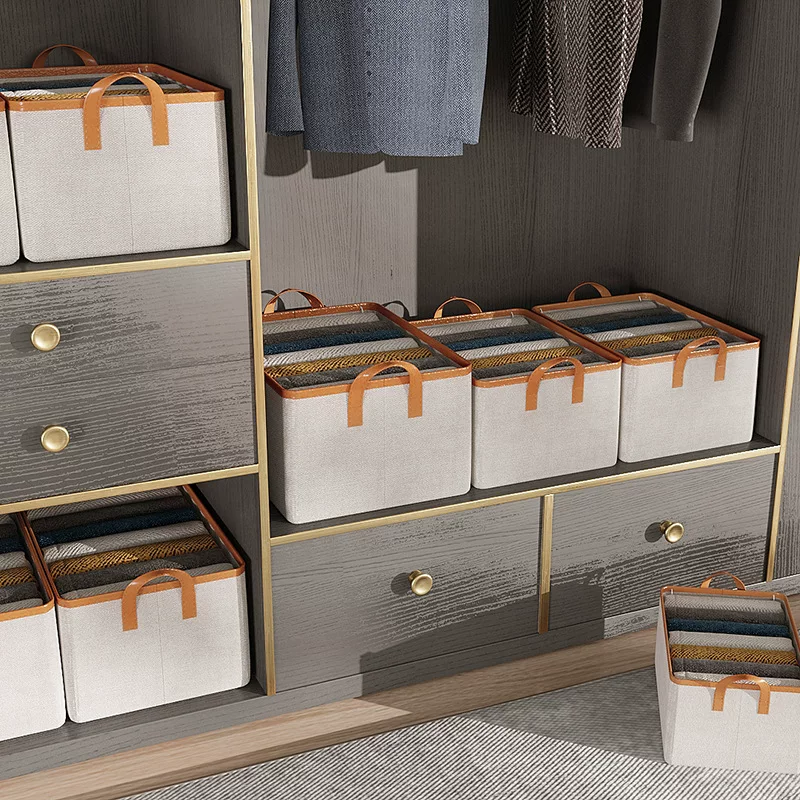 Folding storage system, storage box, steel frame, cloth, Terylene Cotton