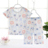 Summer breathable set, pijama, quick dry flower boy costume, Korean style, children's clothing, with short sleeve