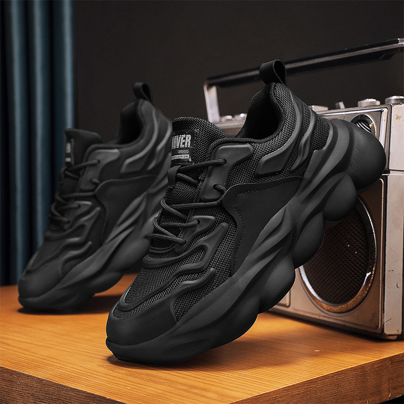 Spring Breathable Mesh Thick-Soled Dad Shoes New Men's Casual Thick-Soled Shoes Trendy Sports Shoes Men's Shoes