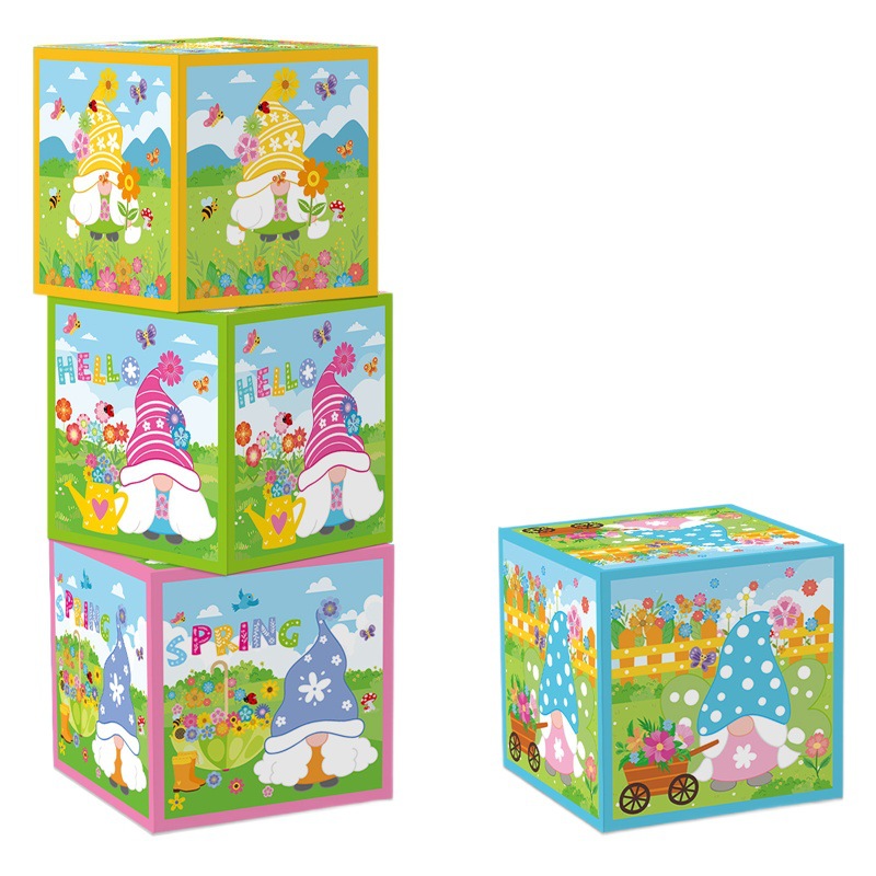 Nueva primavera tema Fiesta decoración Fondo traje tirar bandera papel flor tarjeta colgante tablón de anuncios globo caja