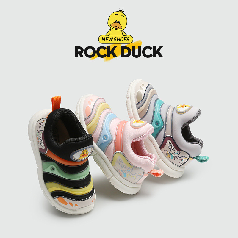 Scarpe da ginnastica Caterpillar antiscivolo e traspiranti da bambino di marca Little Yellow Duck, leggere per ragazze, primavera e autunno_voghion.com