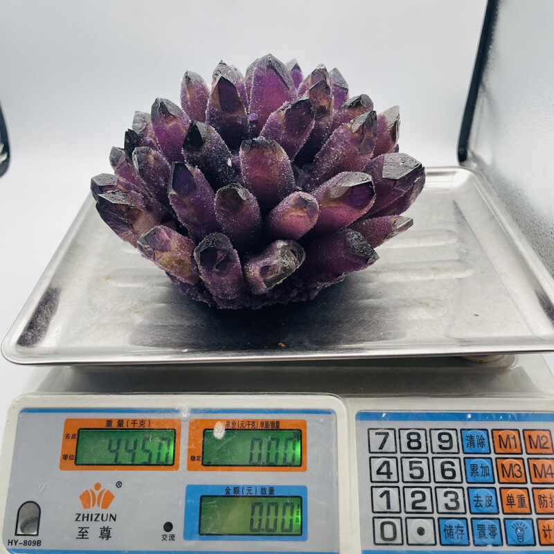 紫幽灵水晶簇天然水晶原石摆件家居办公桌面装饰摆件 热销 图 6
