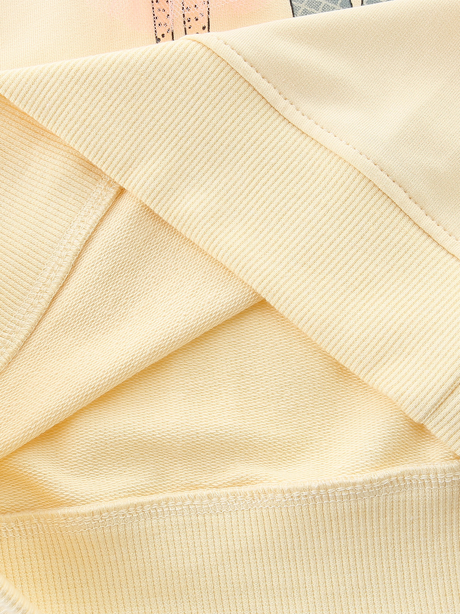 Estilo europeo y americano otoño niñas suéteres de manga larga vestidos de gasa de animales pequeños estampados suéteres infantiles de punto de algodón sudaderas infantiles