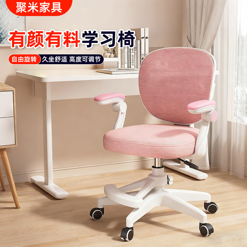Children's Study Chair, Home Student Desk and Chair, Homework Desk and Chair, Liftable Student Study Seat