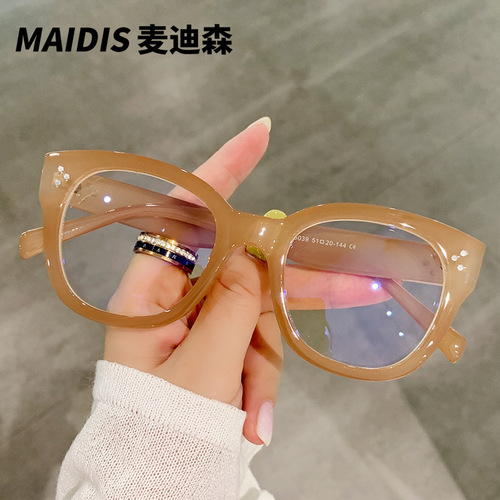Jet 5039 retro myopia frame glasses manufacturer wholesale cross-border glasses frames new square frame anti-blue light glasses