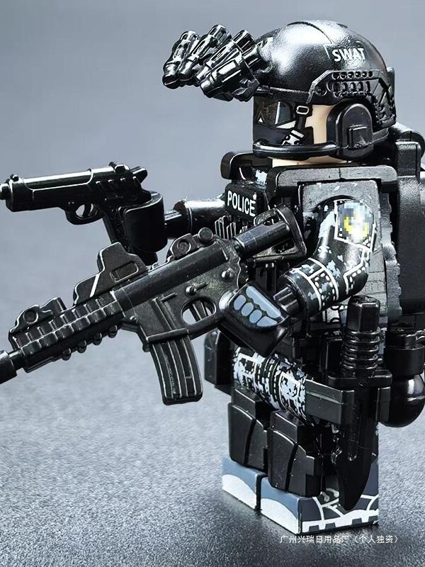 Black Chinese Swat Building Block Minifigure Soldier Model Police Minifigure Soldier Kidsren's Assembled Educational Boy Toy Black Chinese Swat Building Block Minifigure Soldier Model Police Minifigure Soldier Kidsren's Assembled Educational Boy Toy