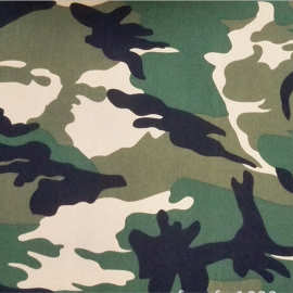 梭织斜纹印花面料新品全涤华达呢车套遮阳棚军训服装家纺扎染工艺