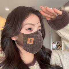 小狮子秋冬季保暖口罩加绒可爱透气女高颜值防风防寒护脸护眼角版