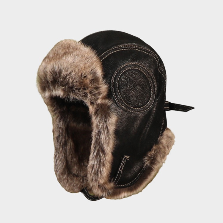 Northeast Hat for Men, Autumn and Winter Ear Protection, Warm Lei Feng Hat, Faux Leather Outdoor Windproof Cycling Hat, Women's Hat for Cold Protection