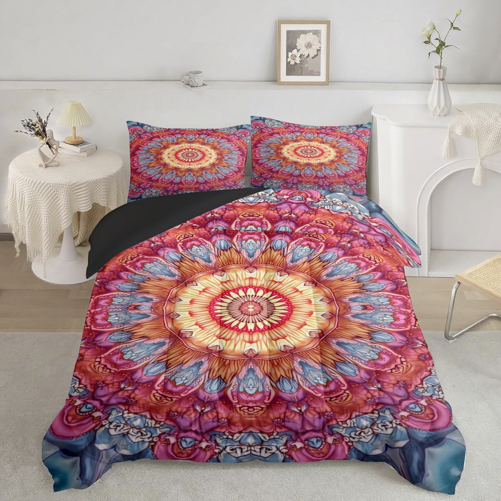 TEMU / JIT nuevo producto transfronterizo bohemia mandala impresión digital 3D 180gms colcha colcha ajuste