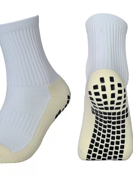 Solid Color Football Socks Men's Mid-Tube Training Non-Slip Football Professional Adult Thickeneded Towel Bottom Football Socks Short Socks