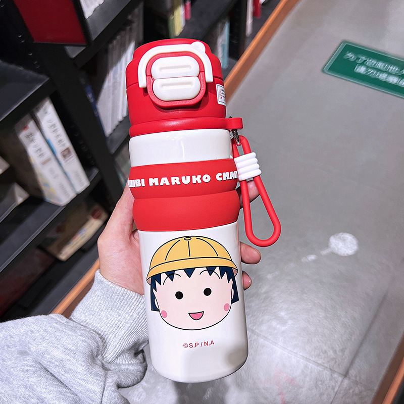 ストロベリーベア子供用魔法瓶カップ女の子用 316 ステンレス鋼ストローカップ小学生落下防止ダブルドリンクカップ|undefined