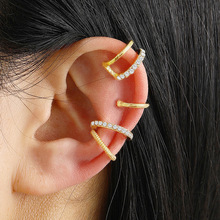 跨境热销C型耳骨夹欧美非穿孔无耳洞软骨夹4件套装女士个性耳环