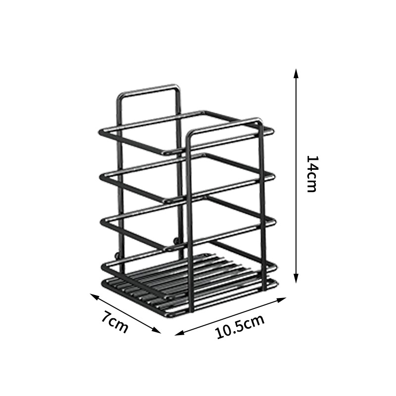 Estante de almacenamiento para baño de Amazon, arte en hierro, organizador de pared sin taladro para jabón y artículos de tocador.