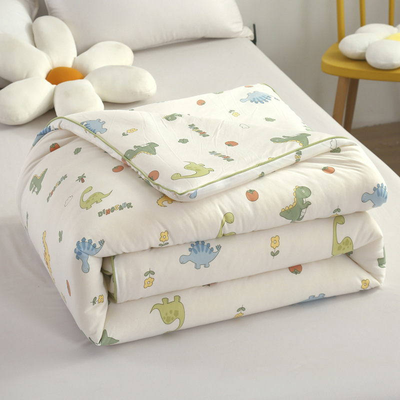 Edredón de fibra de soja Edredón fresco de verano Edredón de aire acondicionado Núcleo de primavera y otoño Dormitorio de verano para niños individuales y dobles Edredón de verano Lavable a máquina