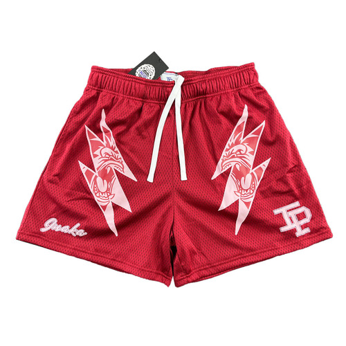 American style trendy shorts, IP casual sports mesh four-pocket shorts for men, not reaching the knees, basketball running training shorts for men and women