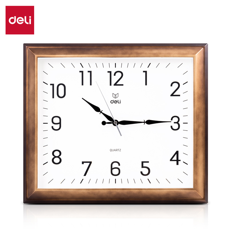 Deli/Deli 9006/9005/9007 Reloj de pared decorativo cuadrado redondo digital disponible en la oficina simple y de moda image 13