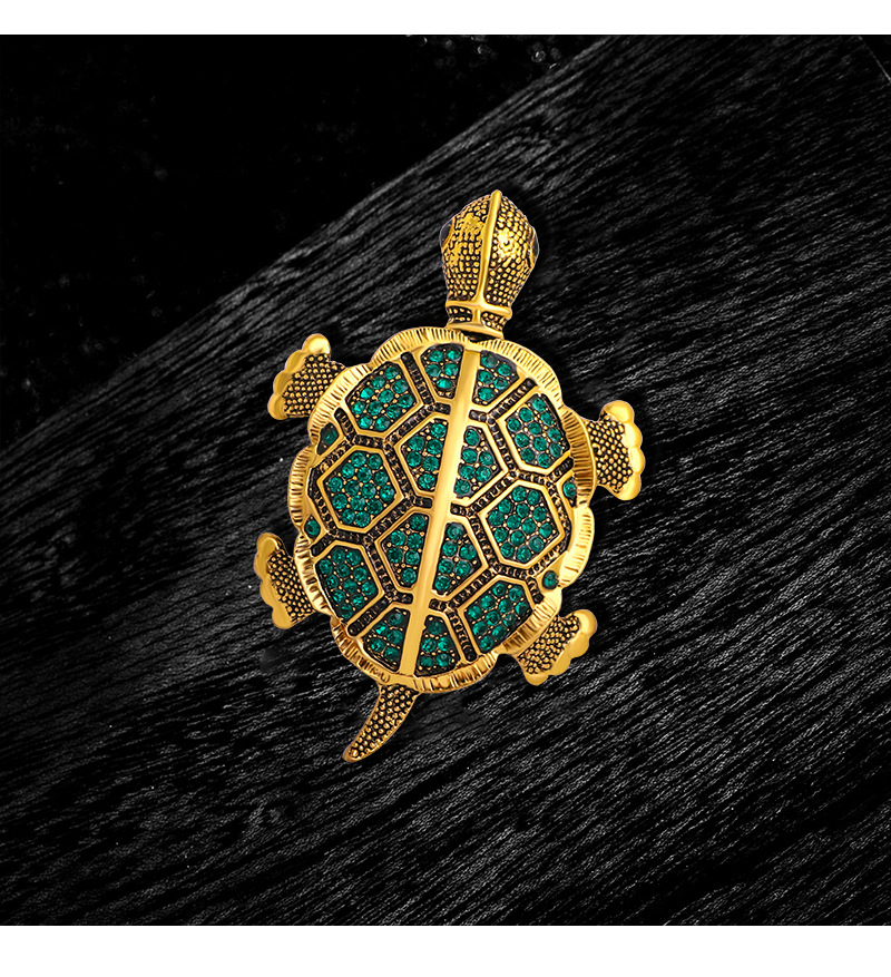 Spilla a forma di tartaruga per uomo, spilla gioiello rétro_voghion.com
