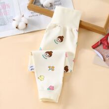 宝宝a类棉家居裤婴儿无骨打底保暖睡裤儿童高腰护肚可开档秋裤