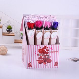 教师节清新小花束香皂仿真玫瑰花束七夕教师节母亲节礼物地推礼品