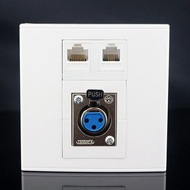 86-type female Cannon welding + network telephone socket RJ45 network cable RJ11 voice information cannon wall panel 86-type female Cannon welding + network telephone socket RJ45 network cable RJ11 voice information cannon wall panel
