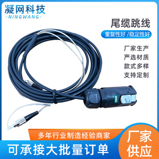 Telecom-grade waterproof tail cable jumper LC/ FC single-mode double-core 4.5 m Lingke waterproof head