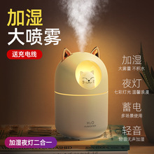 新款萌宠usb迷你加湿器 家用卧室夜灯静音香薰补水喷雾空气加湿器