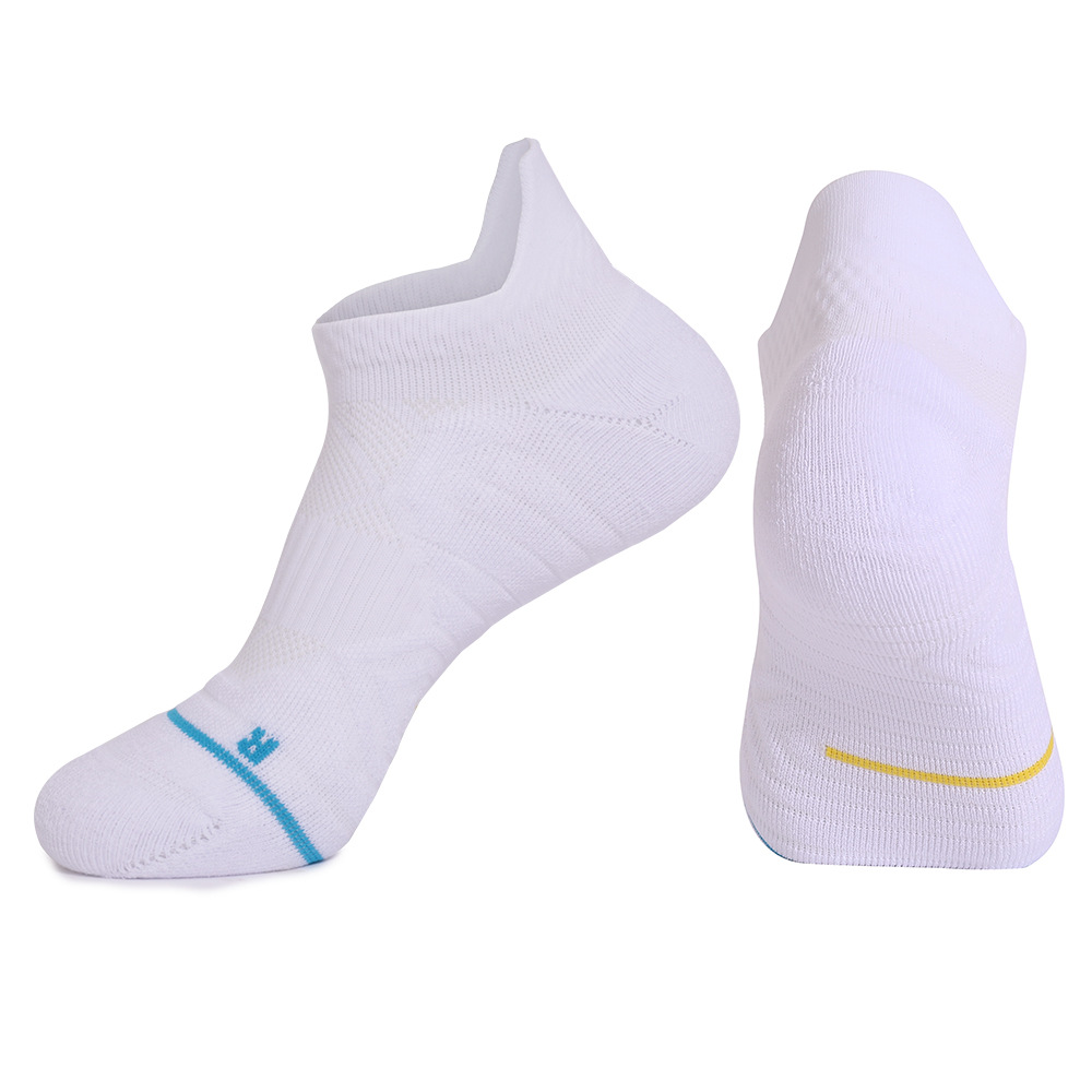 Calcetines de baloncesto de tubo corto antideslizantes transfronterizos, absorbentes de sudor, transpirables y gruesos, calcetines de fondo de toalla, calcetines deportivos que absorben los golpes, calcetines para correr para hombres y mujeres