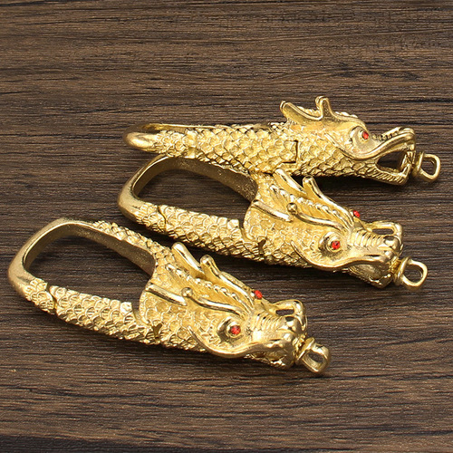 Brass Chinese style faucet keychain retro flat buckle eagle buckle mountaineering alloy buckle personalized creative waist buckle wholesale