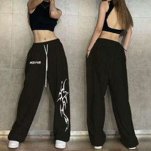 Cross-border Amazon AliExpress high waist toe loose European and American hot girl style jazz dancing hiphop sports pants women