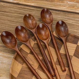 Japanese-Style Wooden Spoon for Home Use, Long-Handled Wooden Spoon for Commercial Dining Establishments, Honey Default Item, Mainland China
