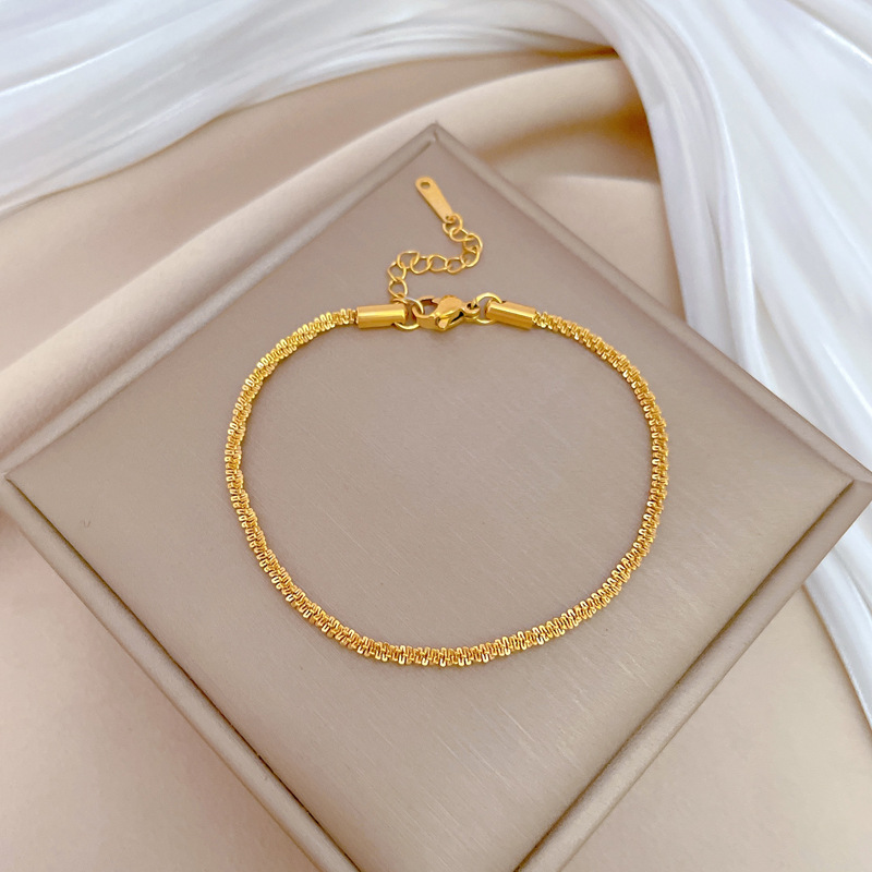 Pulsera de cadena personalizada minimalista para mujer estilo retro_voghion.com