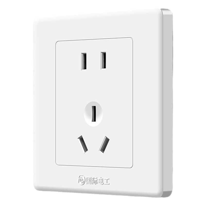 Международный электрик Тип 86 Скрытие Настенная модель проекта Переключатель Панель розеток Белый настенный выключатель с пятью отверстиями