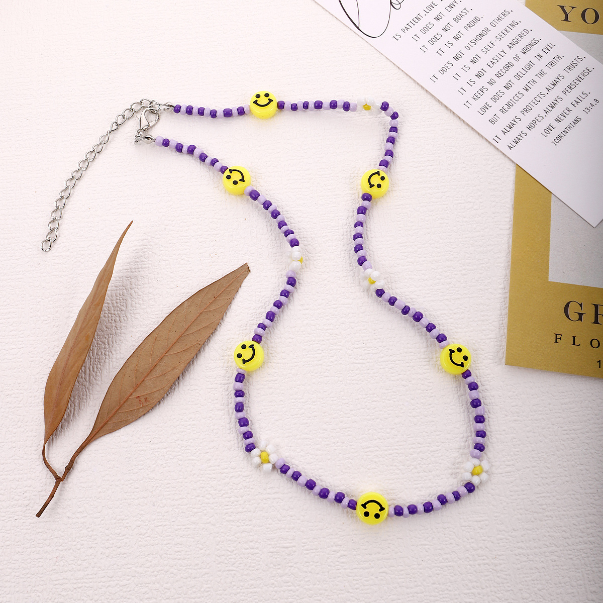 Bohemian Smiley Face Flower Beaded Womenu0027S Bracelets Necklace