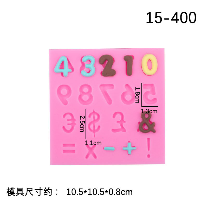 DIY mayúscula número fondant molde de silicona pastel de chocolate ultra-ligero arcilla epoxi molde