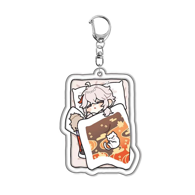 Original Dios juego de dibujos animados llavero acrílico Rayo general Zhong Li Gan Yu Ke Li colgante privado