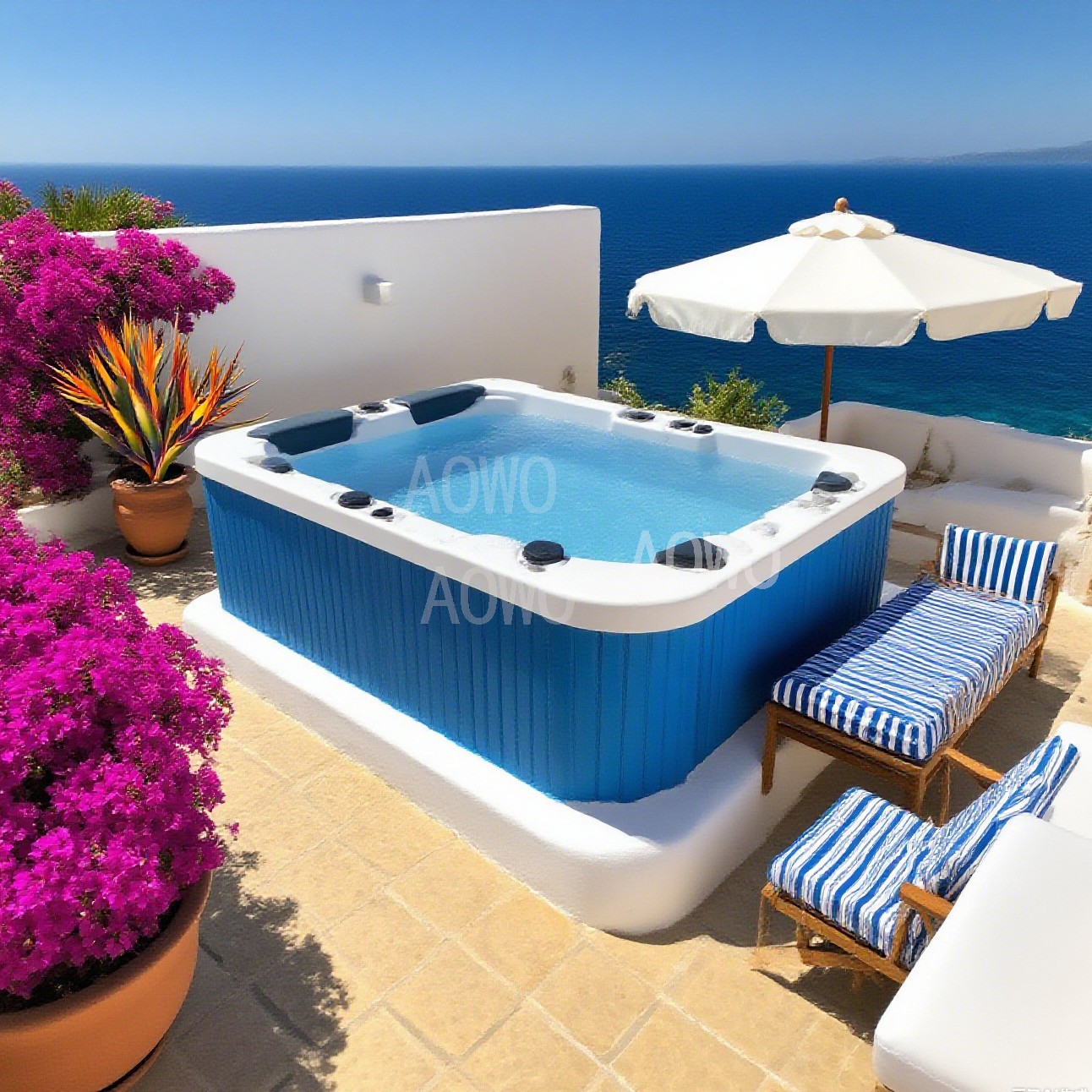 Jardín al aire libre Spa Surfing Jacuzzi Inteligente Jacuzzi Piscina SPA Certificado