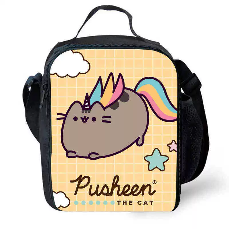 Рюкзак учебный Pusheen Fat Jimao с принтом периферийного типа, через стекло, зарубежная торговля, школьный рюкзак