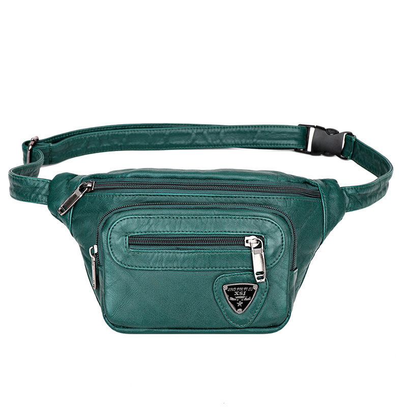 Foreign trade new casual waist bag European and American soft leather crossbody bag washed leather women's bag mini mobile phone bag cross-border wholesale