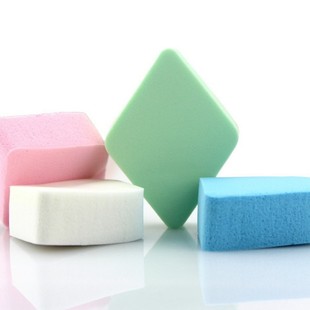 Diamond Puff Cleansing Puff 4 Pieces Thickened with Box Foundation Makeup Remover Studio Special Makeup Sponge Wet and Dry